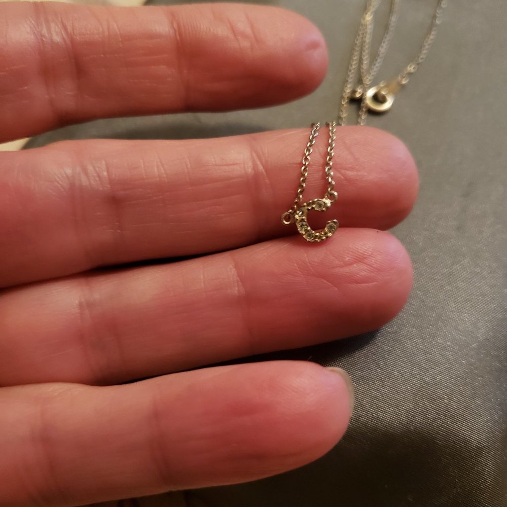 Sterling Initial C Necklace - Picture 3 of 3